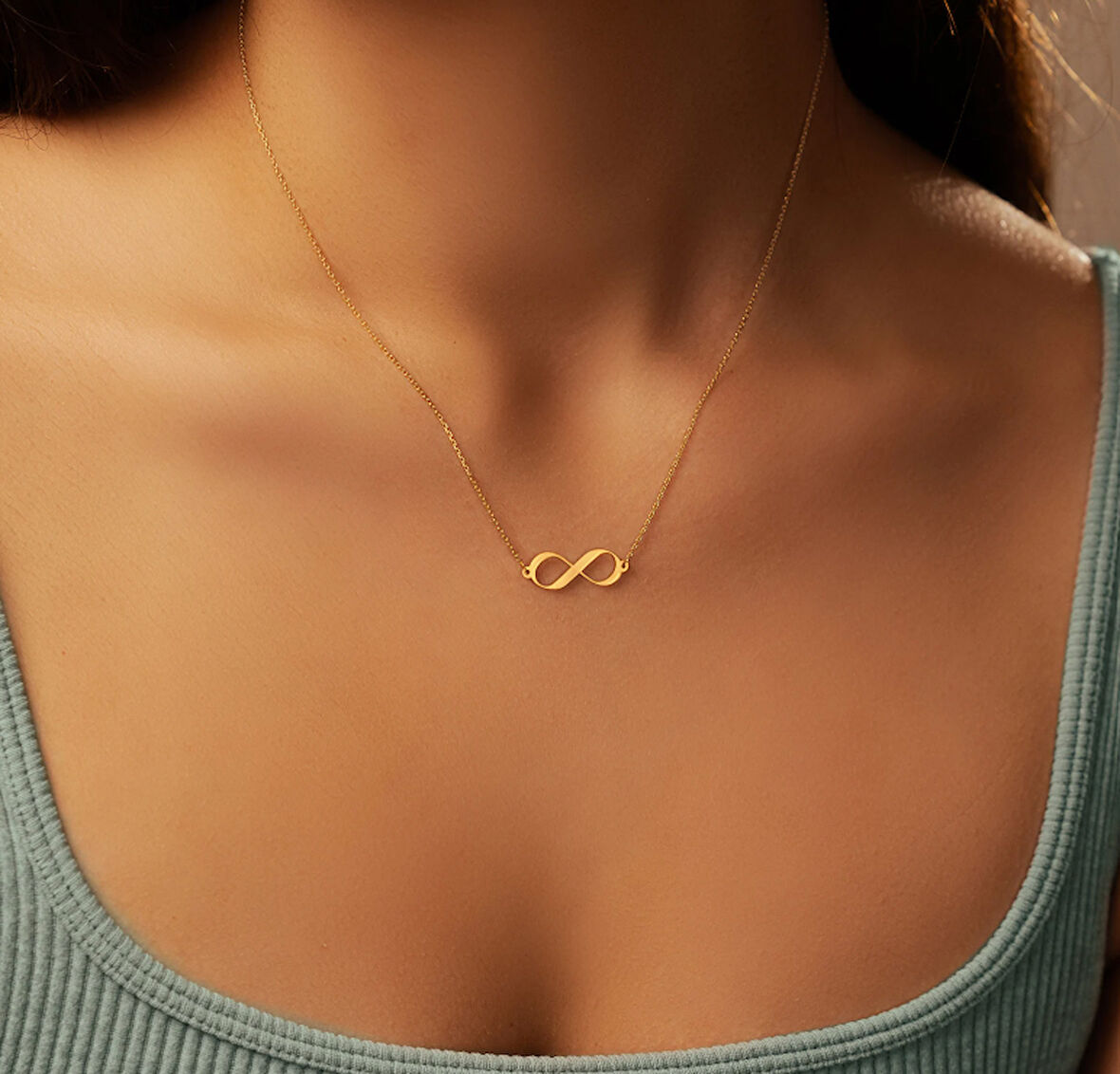 Sonsuzluk 14 Ayar Altın Kolye