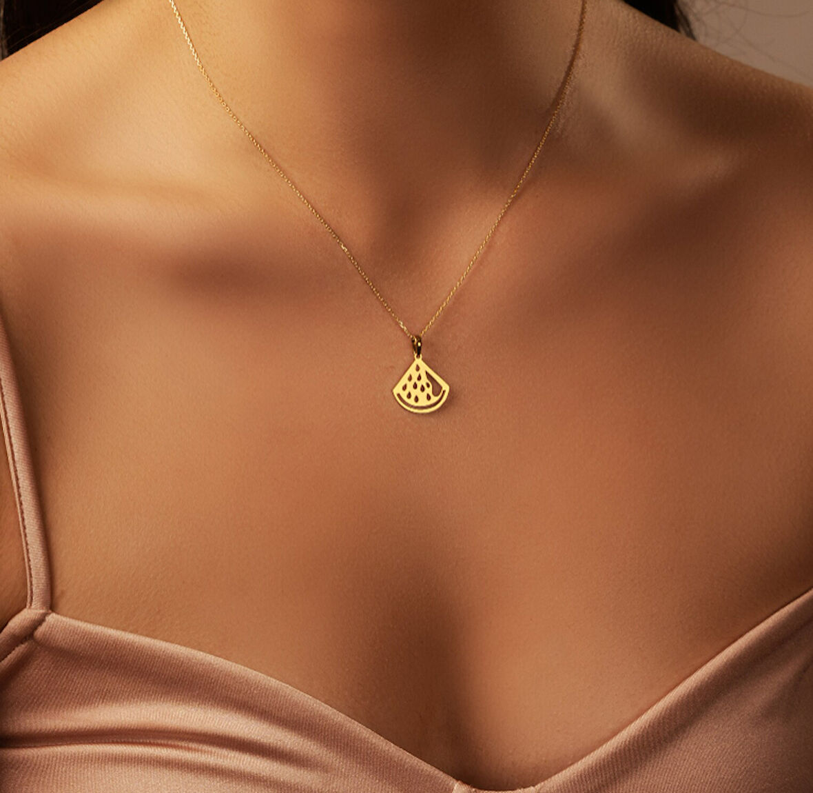 Karpuz 14 Ayar Altın Kolye