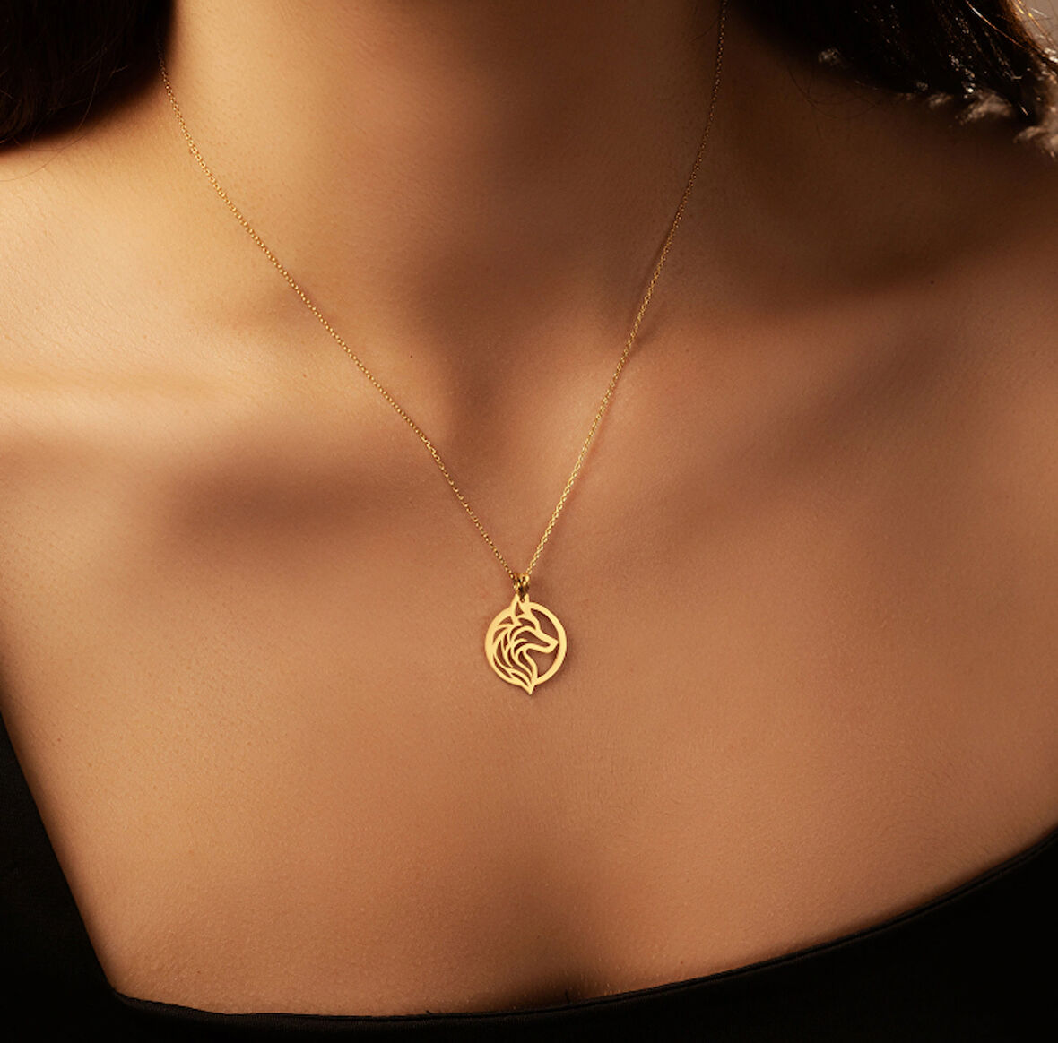 Kurt 14 Ayar Altın Kolye