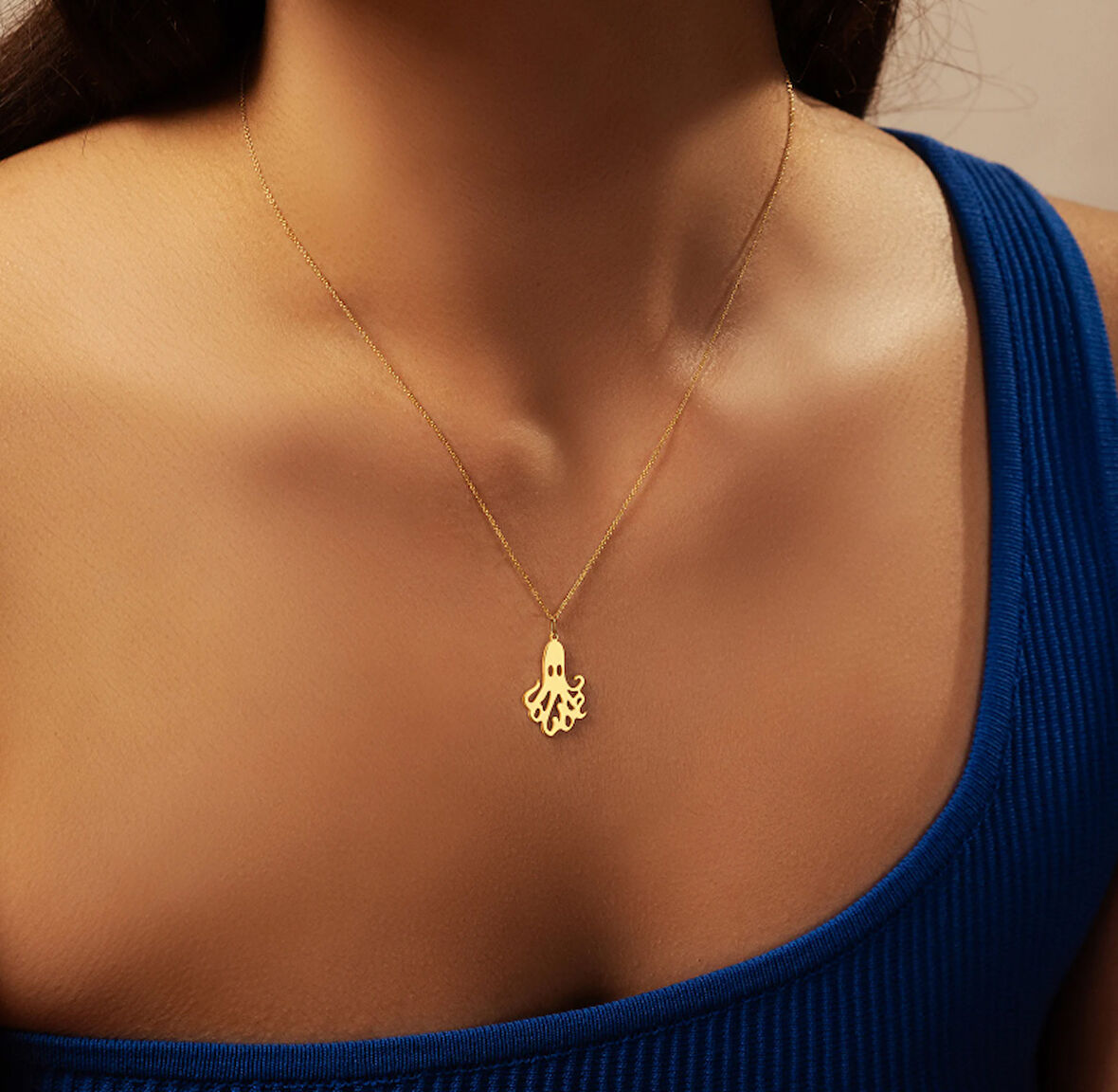 Gökkuşağı 14 Ayar Altın Kolye