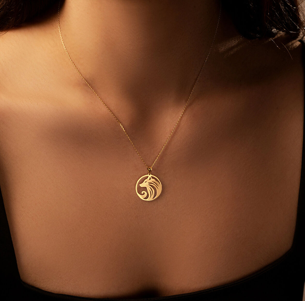 Asena 14 Ayar Altın Kolye