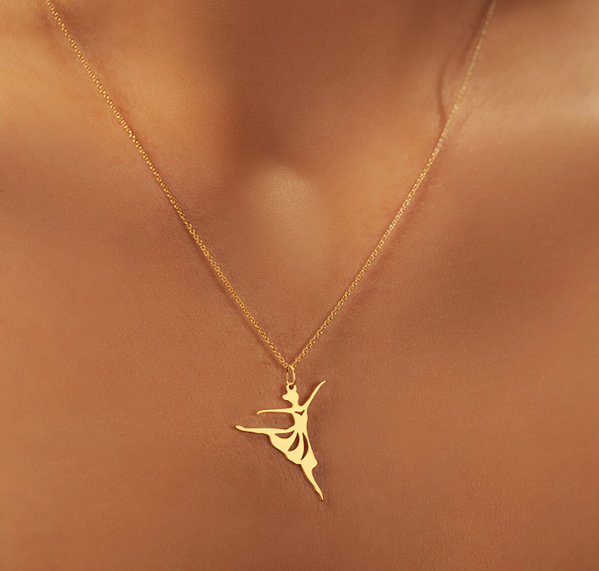 Balerin 14 Ayar Altın Kolye