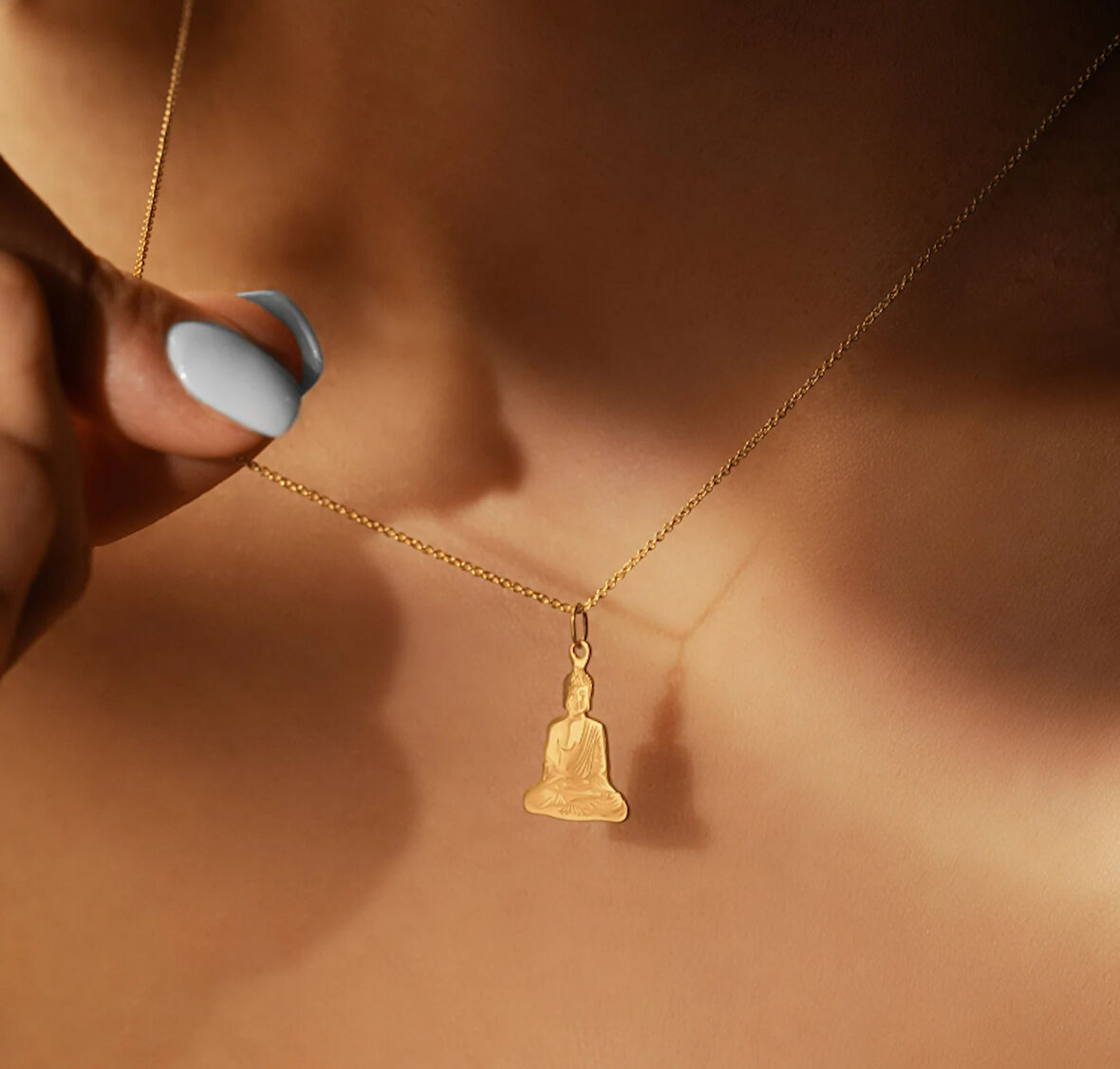 Meditasyon 14 Ayar Altın Kolye