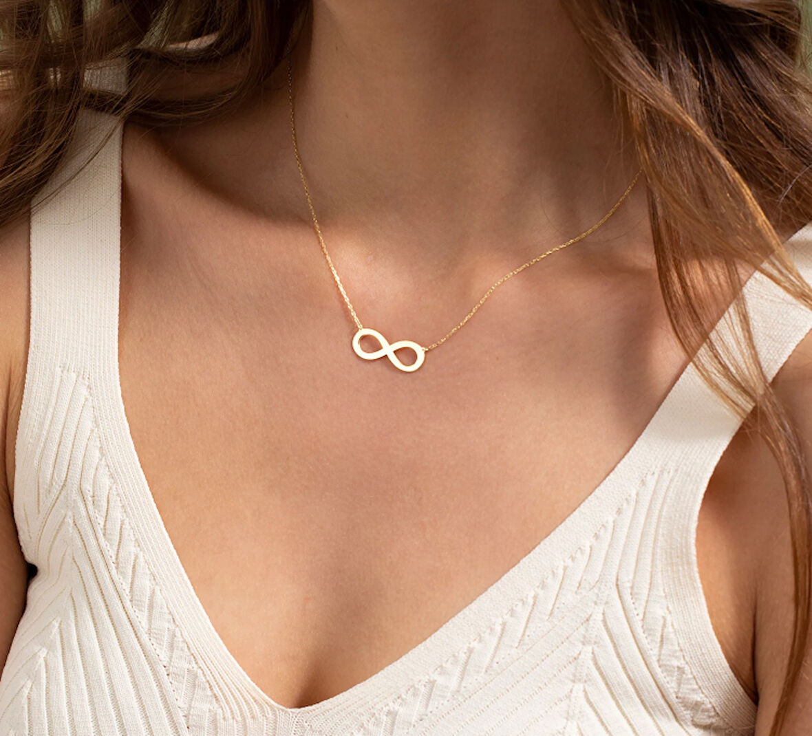 Sonsuzluk 14 Ayar Altın Kolye