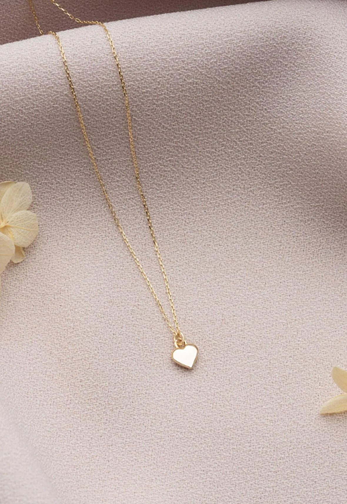 Kalp 14 Ayar Altın Kolye