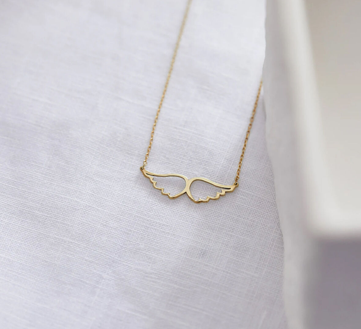 Melek Kanadı 14 Ayar Altın Kolye