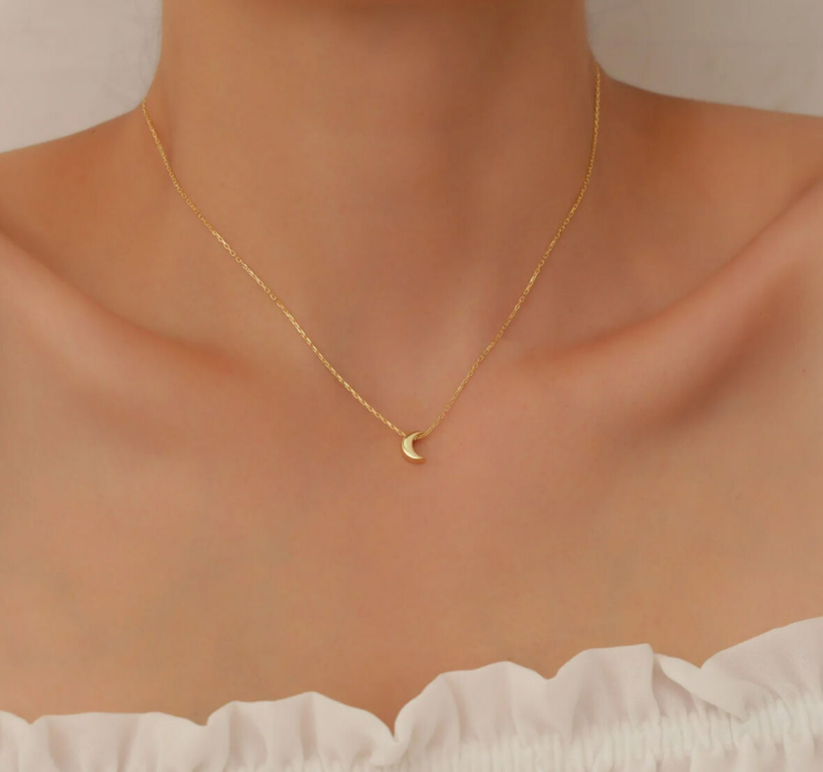 Ay 14 Ayar Altın Kolye