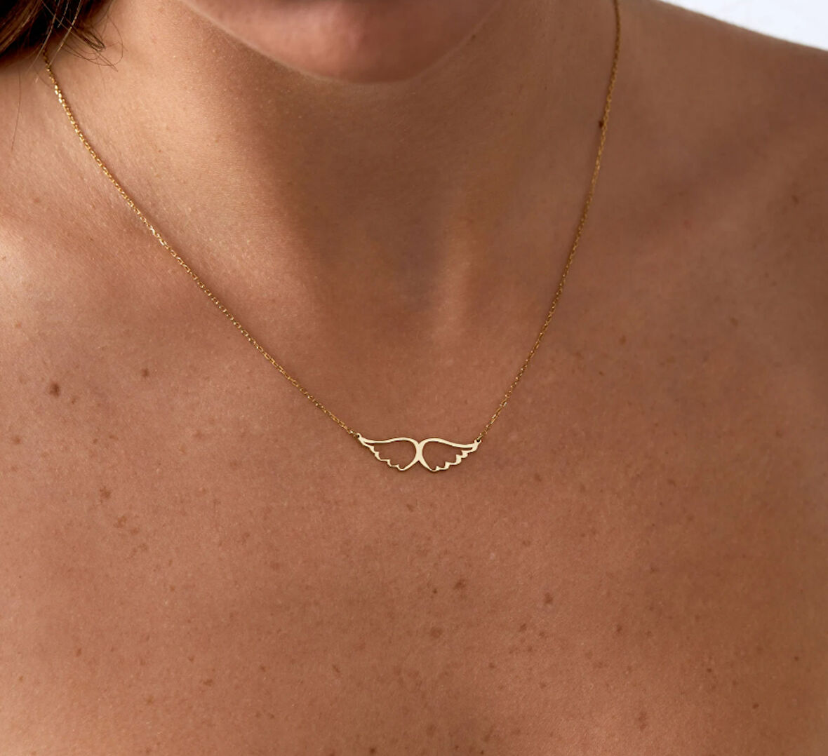 Peri Kanadı 14 Ayar Altın Kolye