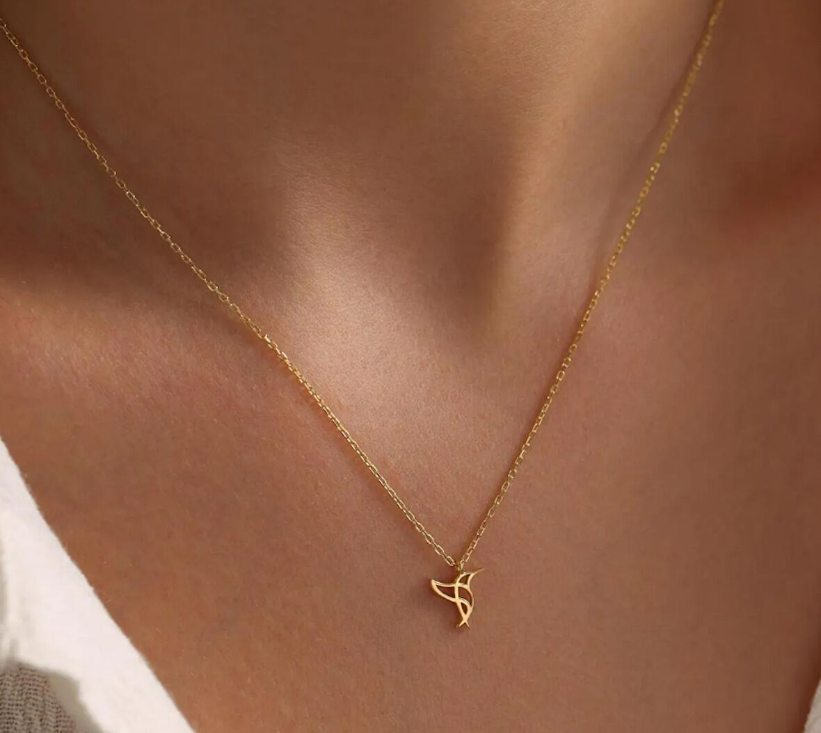 Kuş 14 Ayar Altın Kolye