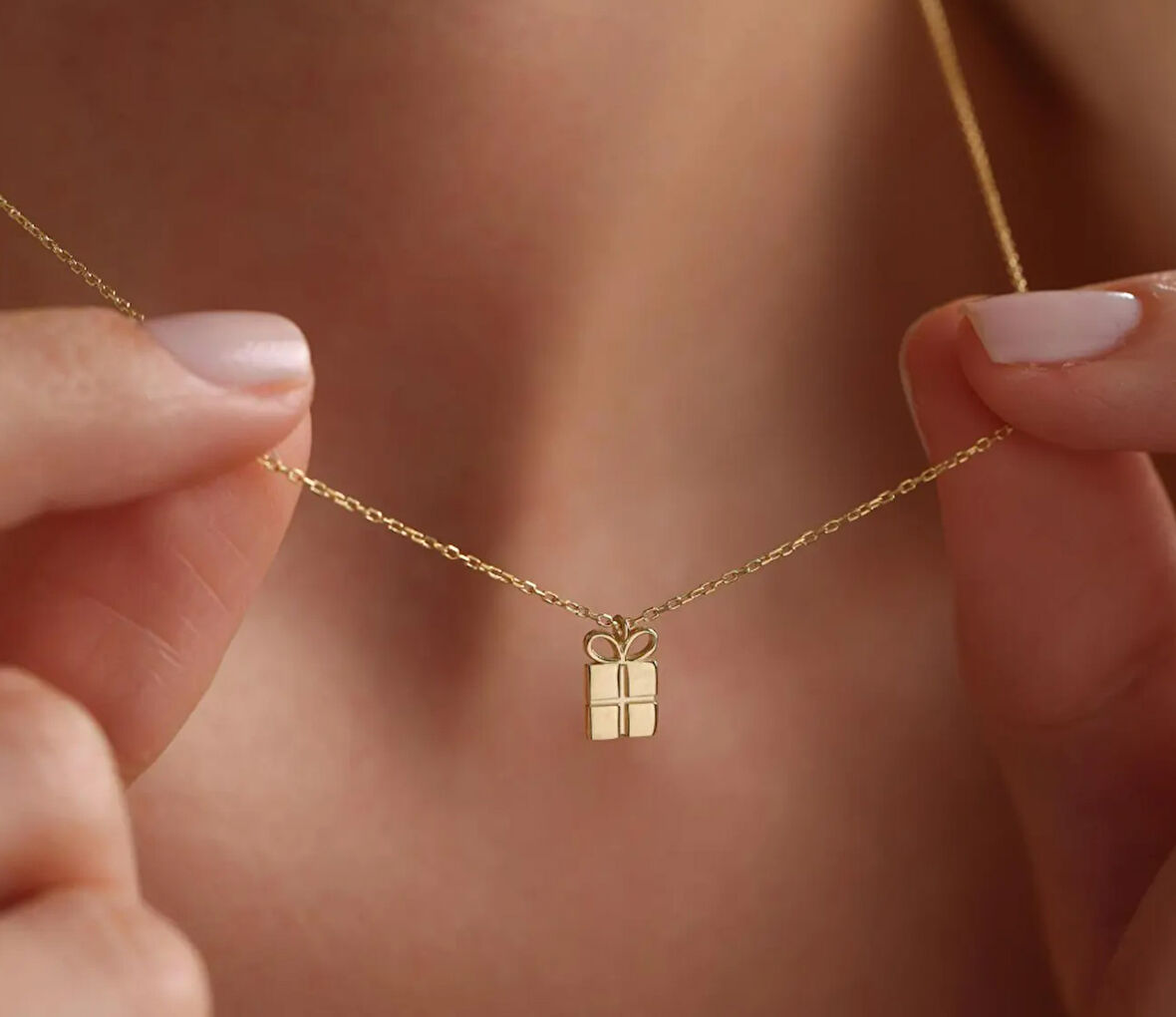 Hediye Paketi 14 Ayar Altın Kolye