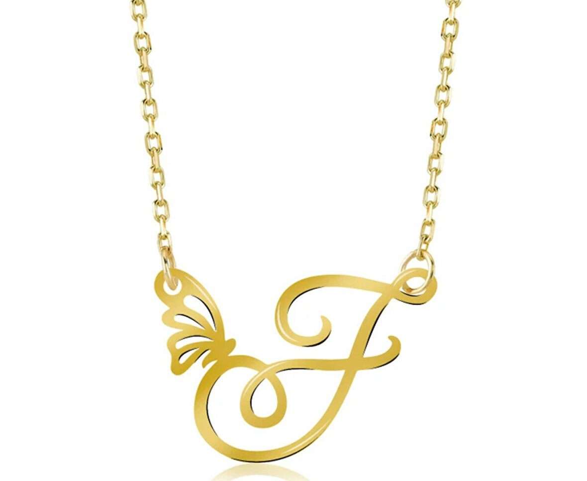 Harf 14 Ayar Altın Kolye