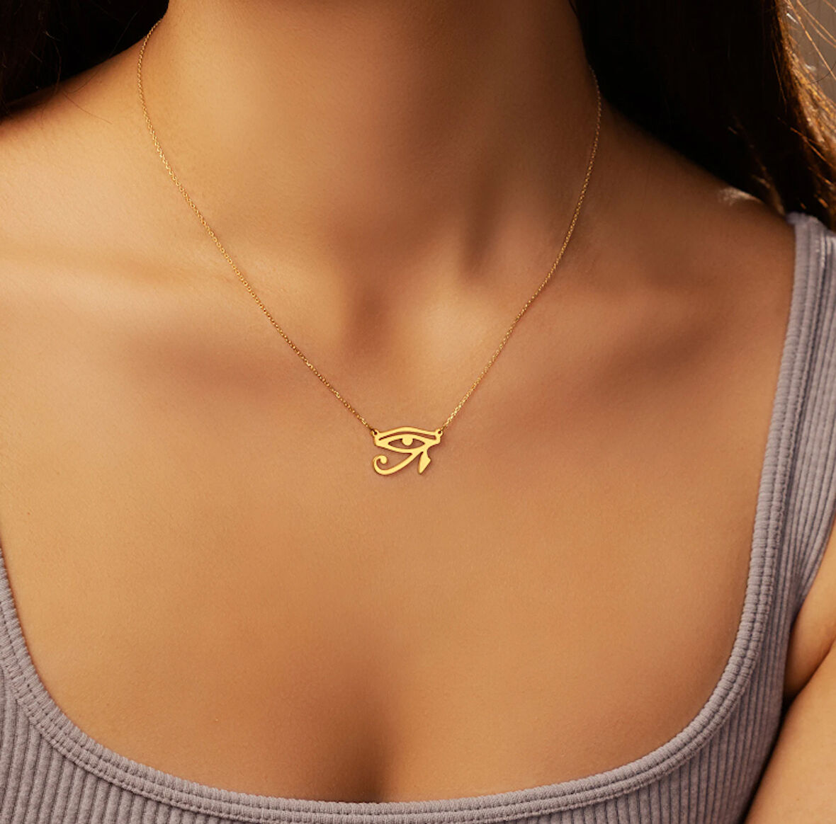 Horosun Gözü 14 Ayar Altın Kolye