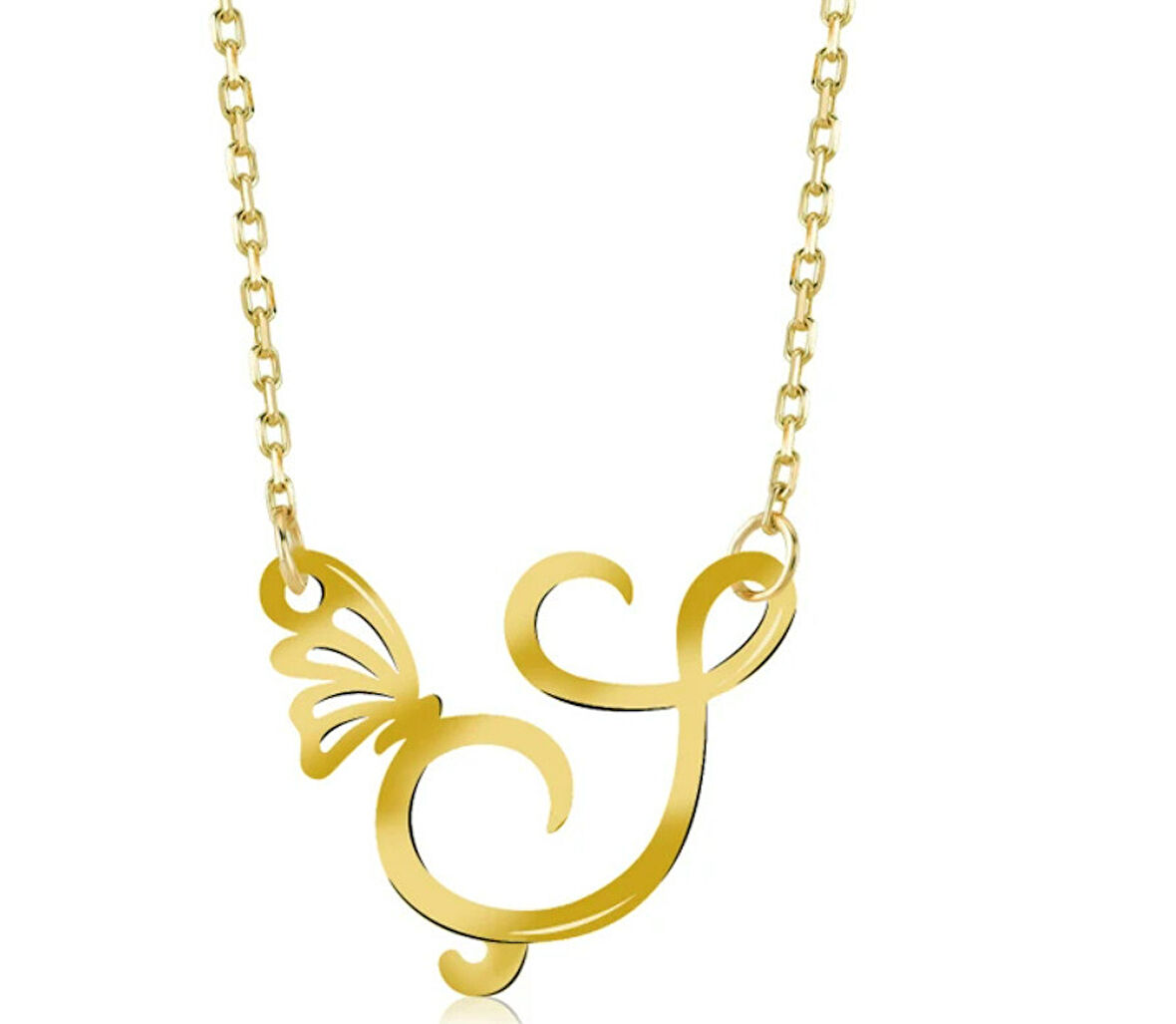 Ş Harf 14 Ayar Altın Kolye