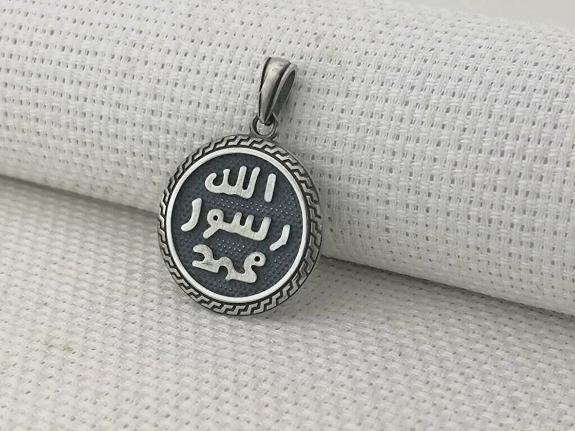 Allah Resulu Muhammet 925 Ayar Gümüş Erkek Kolye Ucu