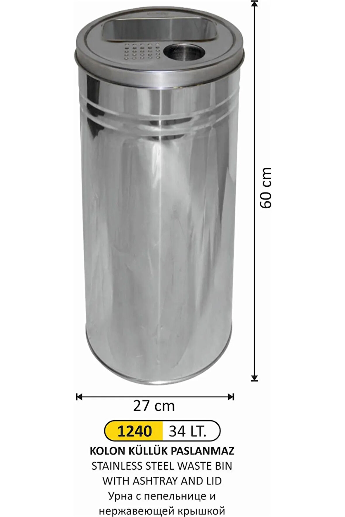 ARI METAL 1240 34 LT KOLON KÜLLÜK PASLANMAZ