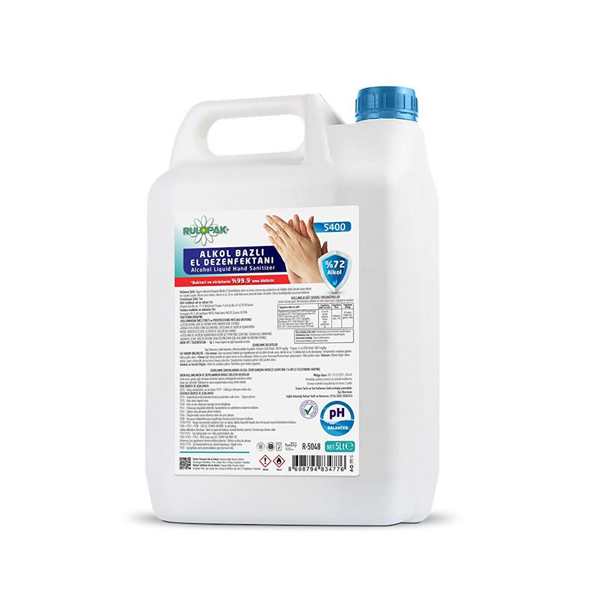 Rulopak Alkol Bazlı El Dezenfektanı - 5 Kg - S400