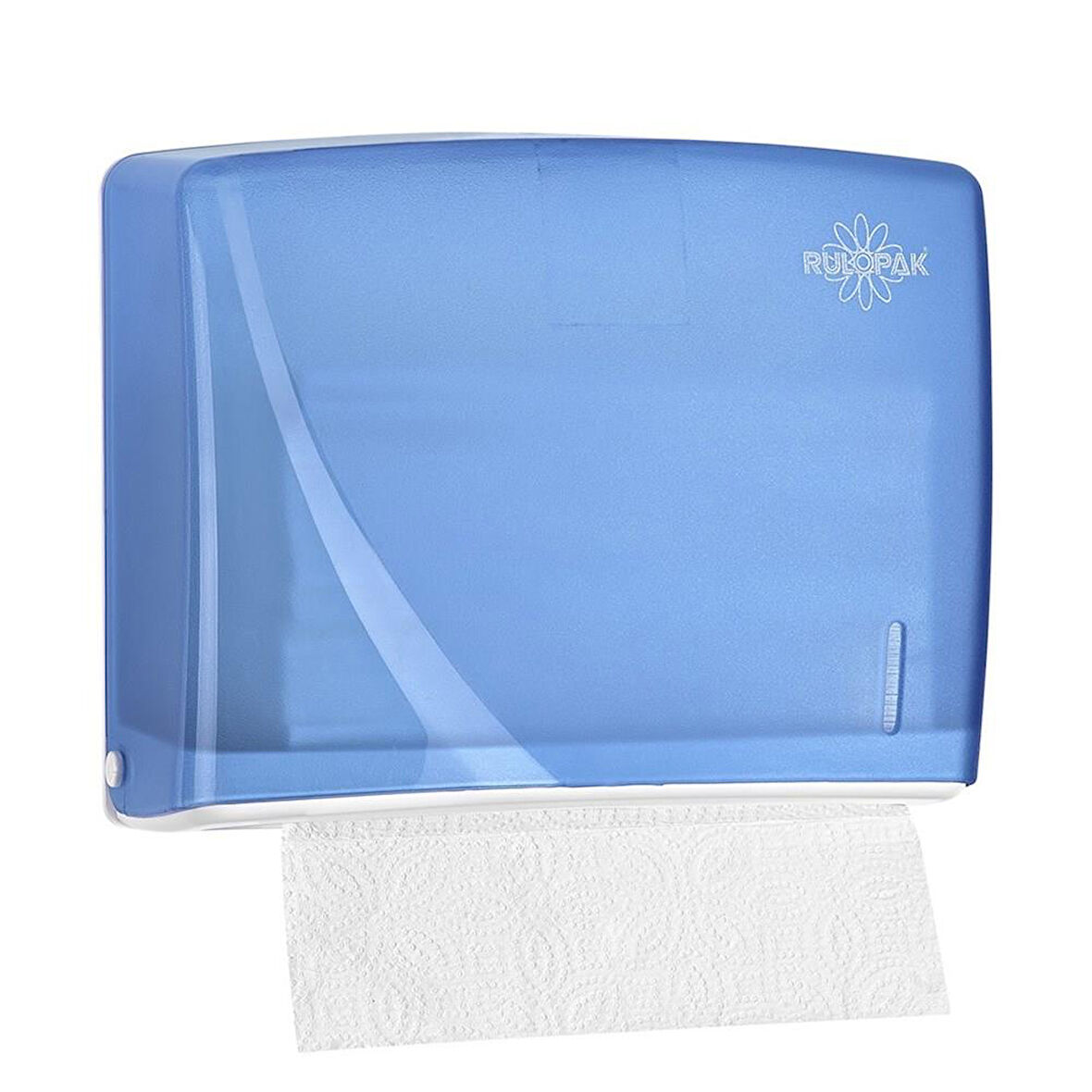 Rulopak Modern Z Katlama Kağıt Havlu Dispenseri 200'Lü Transparan Mavi