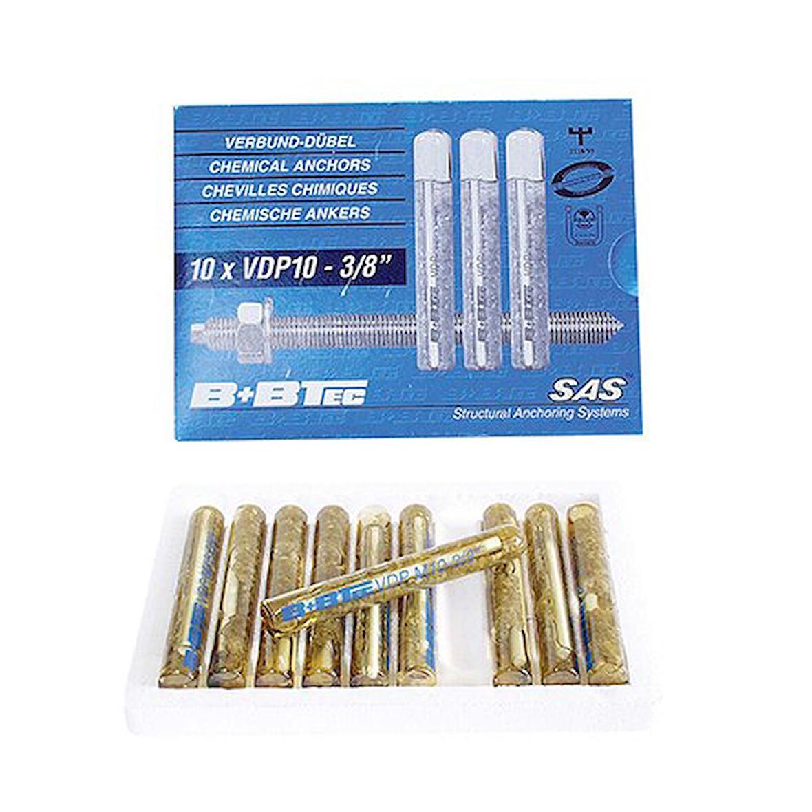 B+B Tec Vdp Normal Tip Kimyasal Dübel 12x95 10 Adet