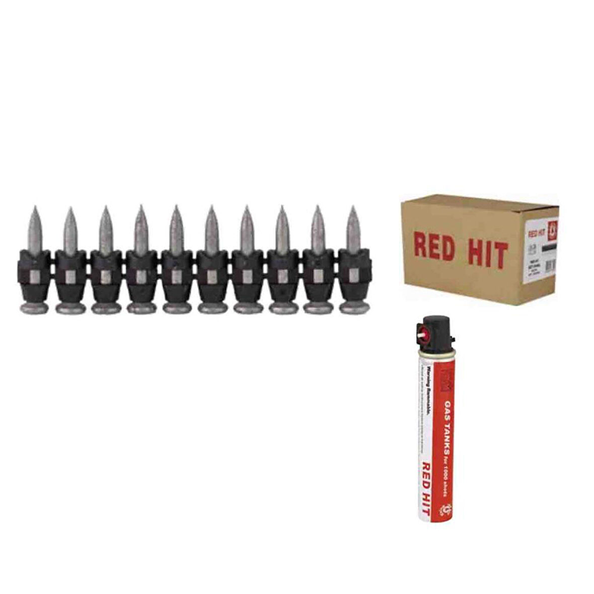 Red Hit SC6/30 Çelik Zemin Çivisi 1000 Adet + 1 Adet Gaz Tankı