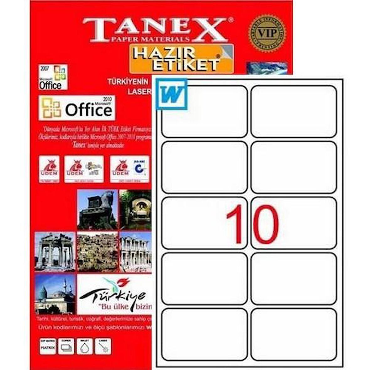 TANEX LAZER ETİKET 99,06x57mm (TW-2010)