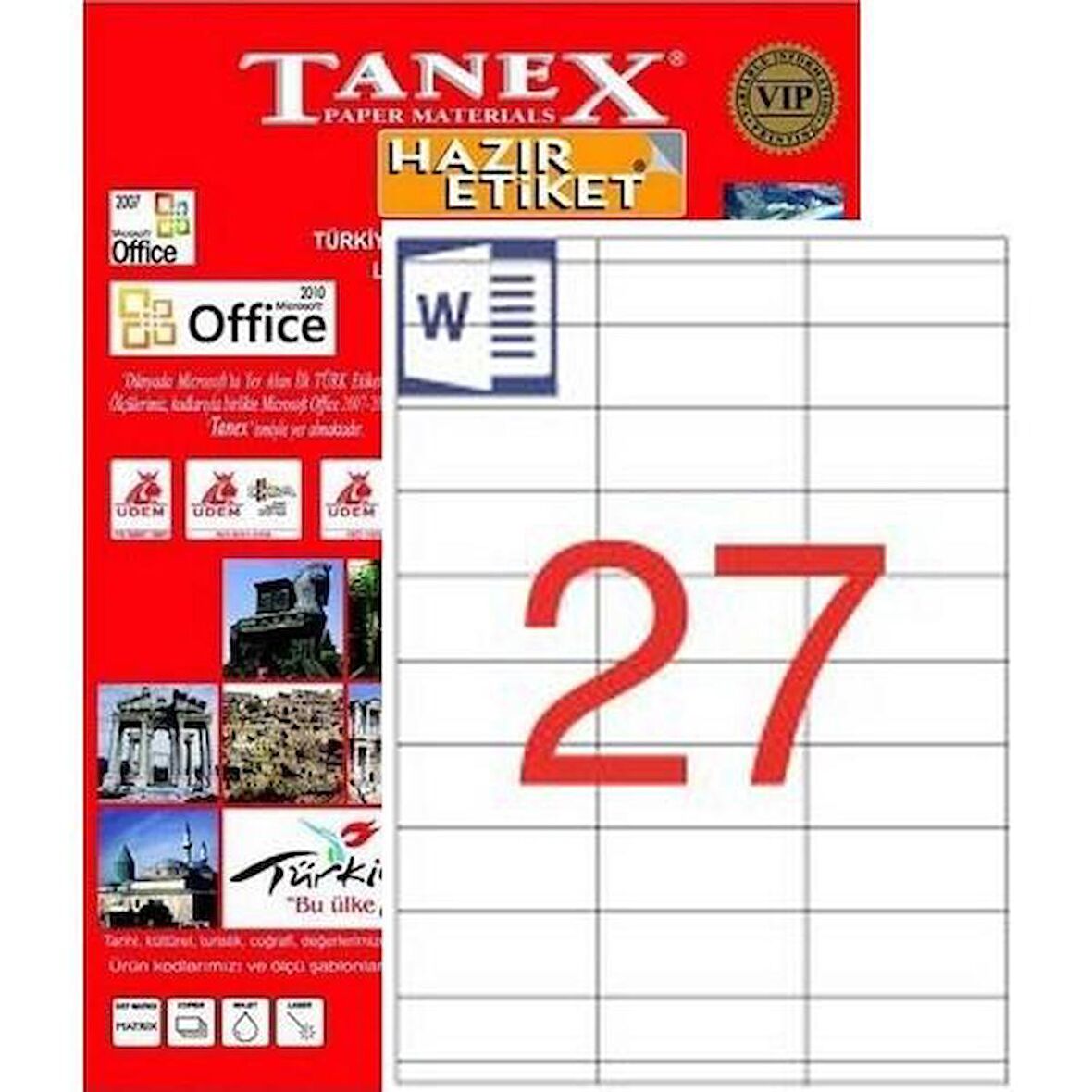 TANEX 70x32,125mm LAZER ETİKET TW-2027