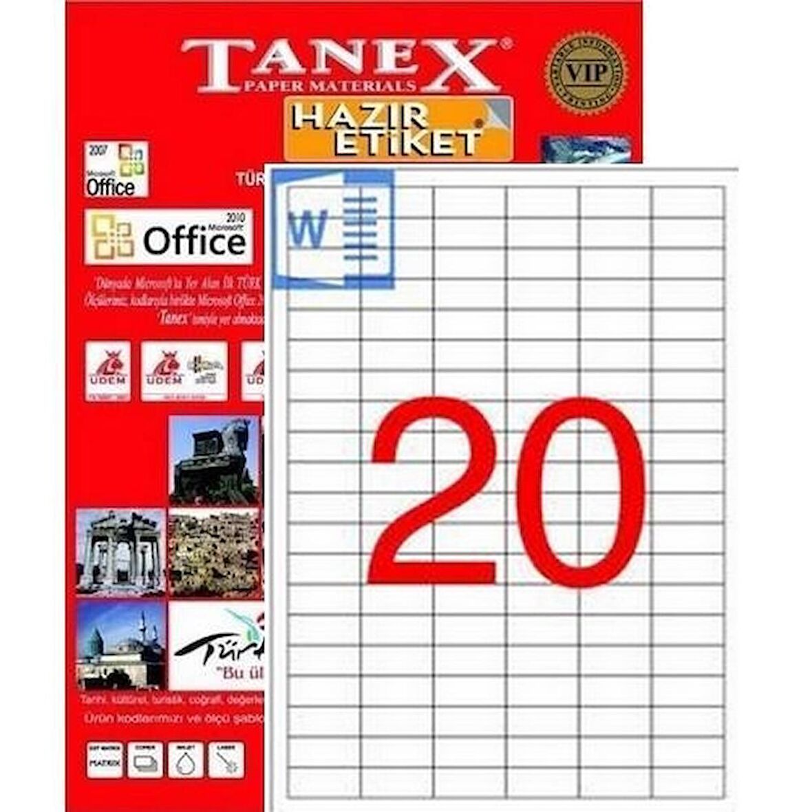 TANEX 310 X 140MM LAZER ETİKET TW-2120