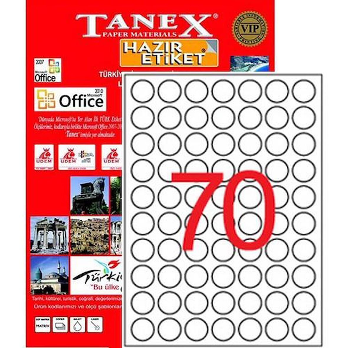 TANEX 25mm LAZER ETİKET TW-2125