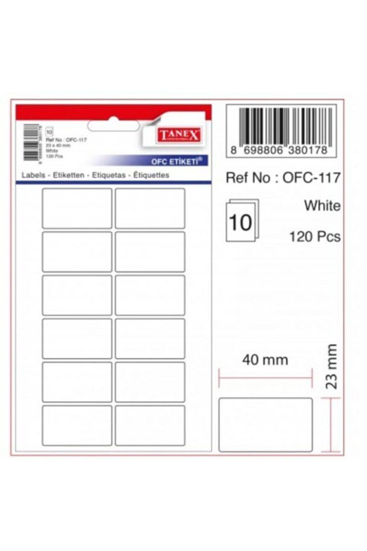 Tanex OFC - 117 Ofis Etiketi 40x23 mm