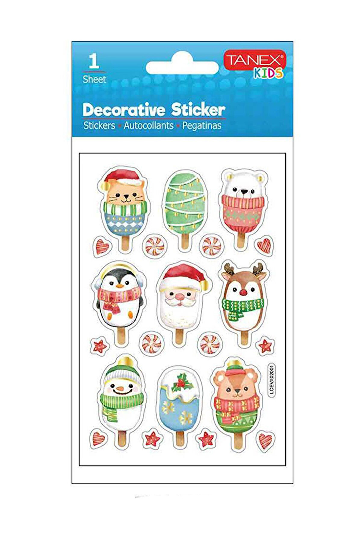 Tanex Dondurma Şekilleri Yılbaşı Serisi Sticker