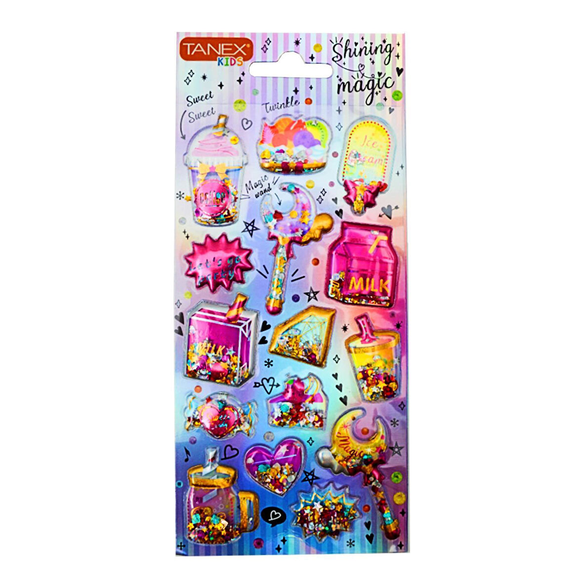 Tanex Kids Sticker Pullu Simli Shining Magic 15 Parça (26054)