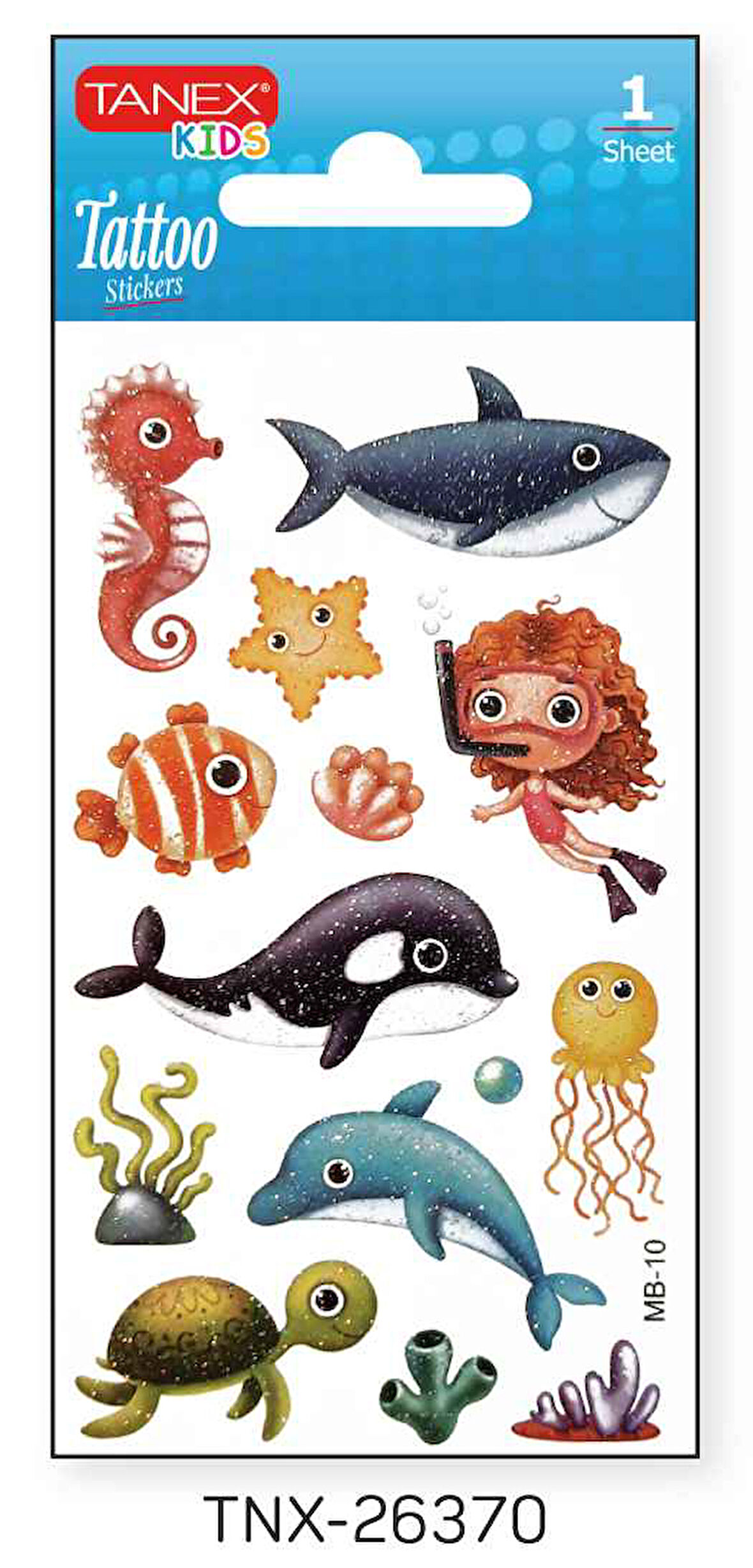 Tanex 7x12mm Deniz Hayvanları Tatoo TNX-26370