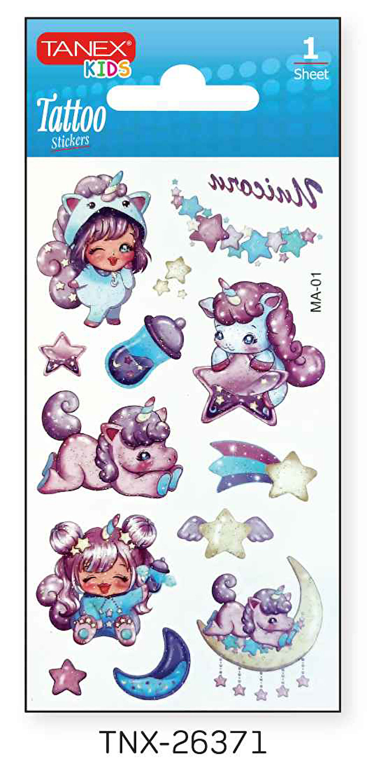 Tanex 7x12mm Unicorn Simli Mini Tatoo TNX-26371