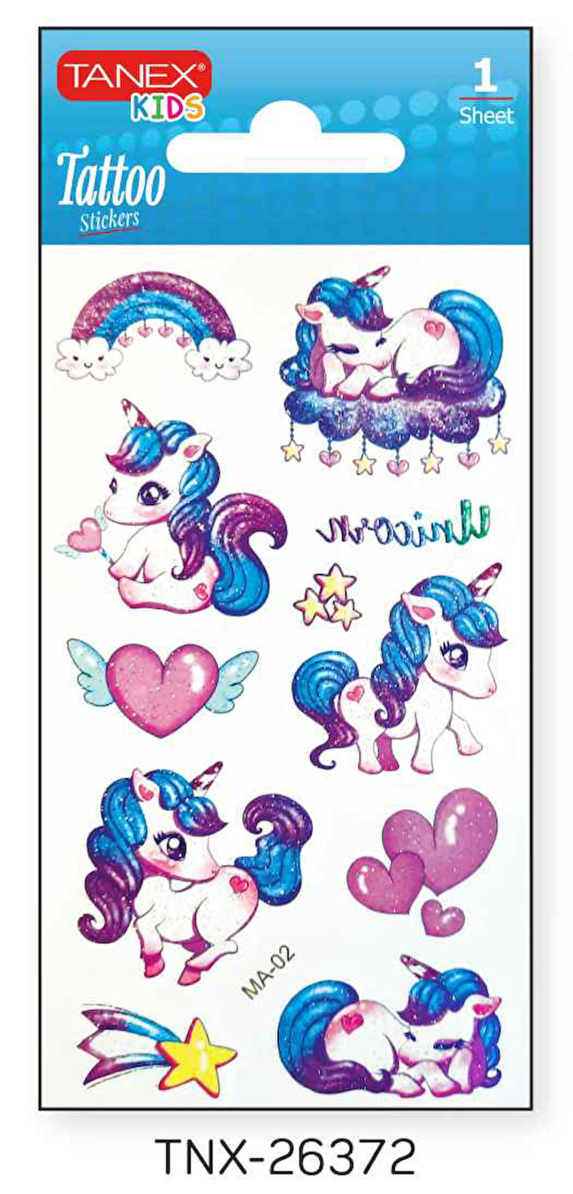 Tanex 7x12mm Unicorn Simli Mini Tatoo TNX-26372