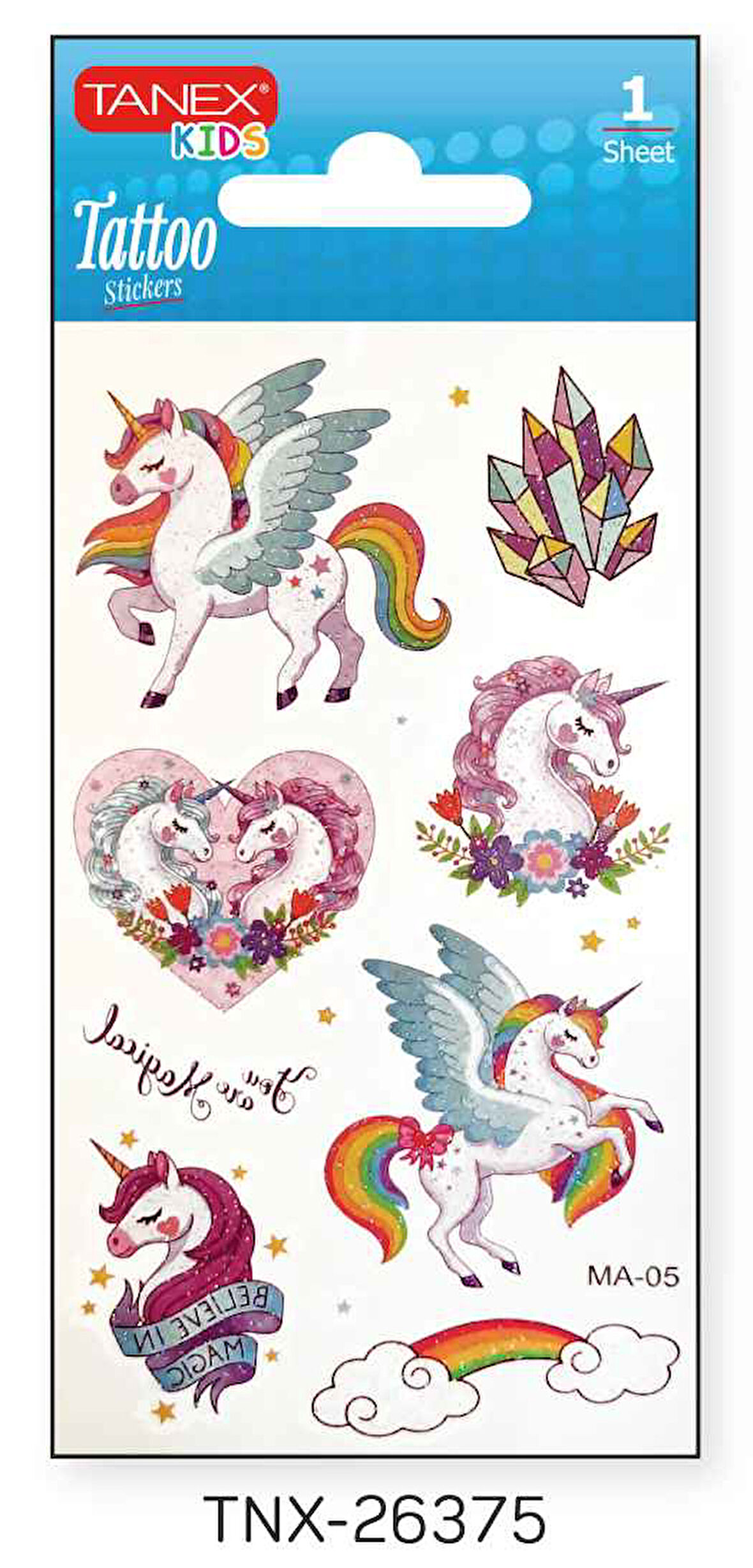Tanex 7x12mm Unicorn Simli Mini Tatoo TNX-26375