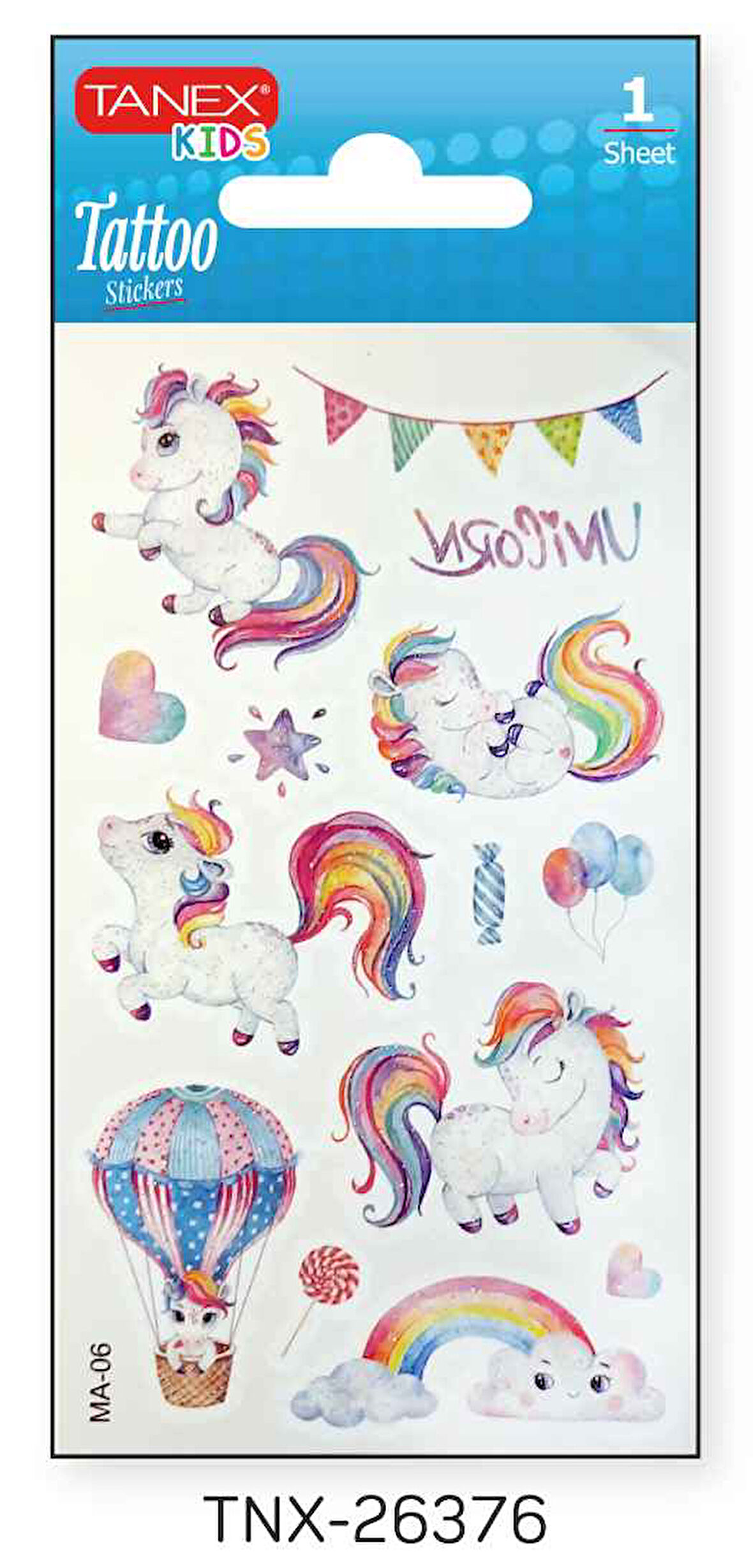 Tanex 7x12mm Unicorn Simli Mini Tatoo TNX-26376