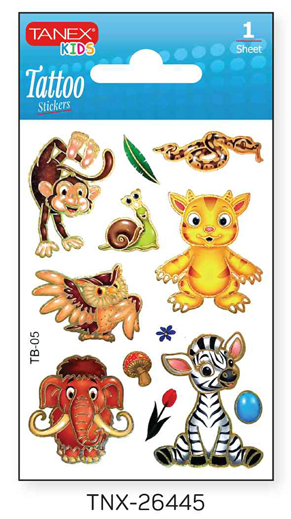 Tanex 7,5x10,5mm Safari Mini Tatoo Etiket TNX-26445