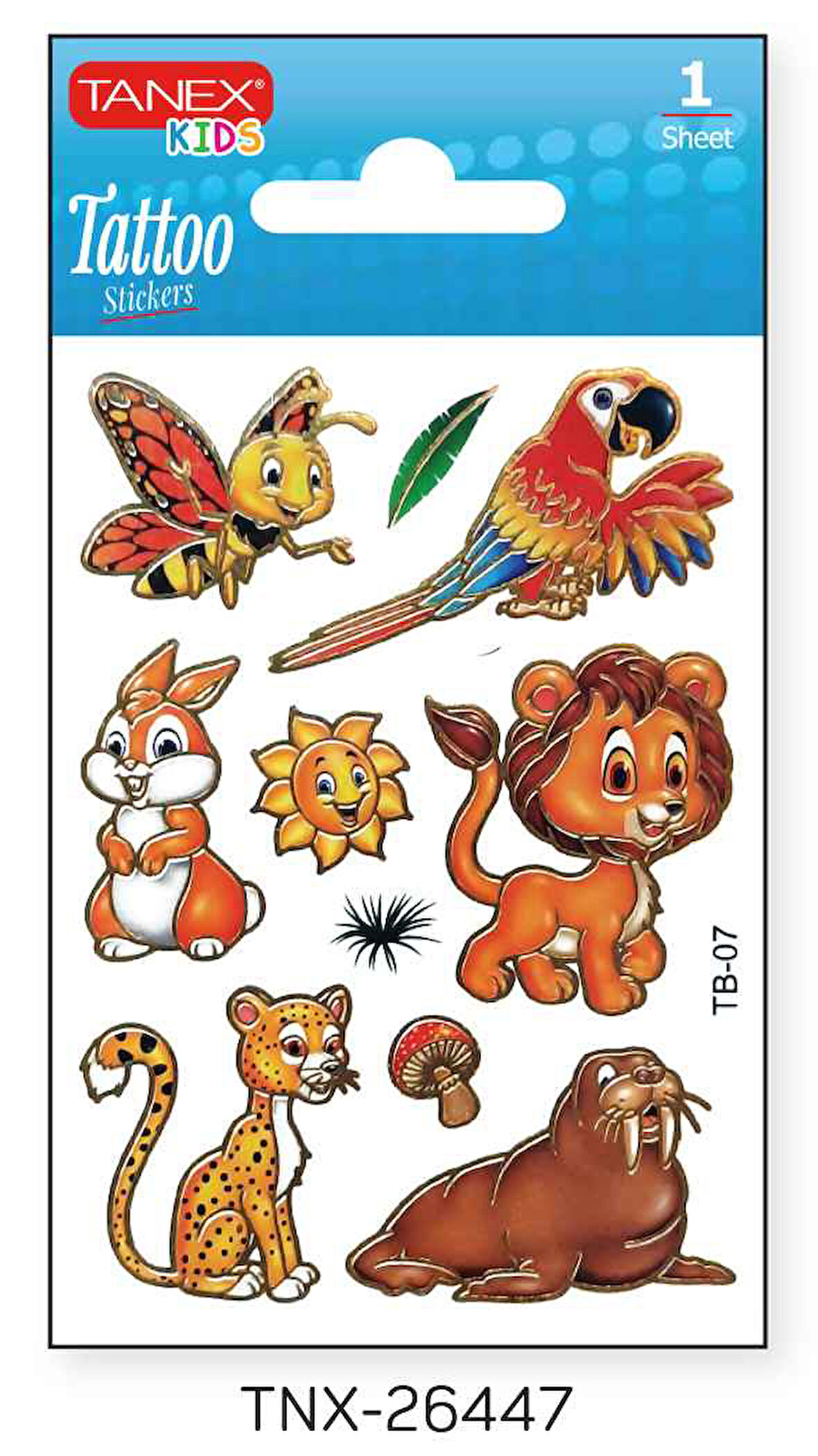 Tanex 7,5x10,5mm Safari Mini Tatoo Etiket TNX-26447