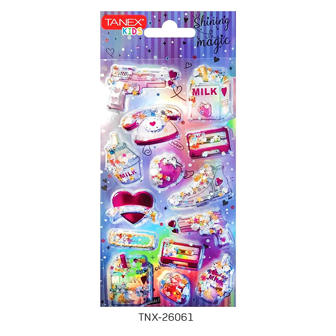 Tanex Kids Sticker Pullu Simli Shining Magic Serisi14 Parça (26061)