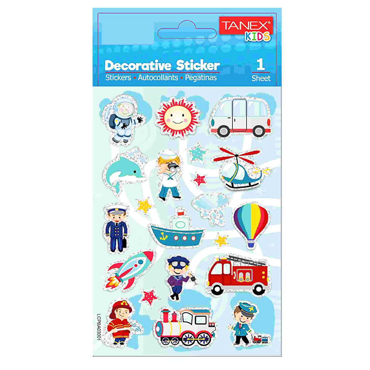 Tanex Kids Sticker Puffy Ulaşım Araçları Serisi 21 Parça (25151)