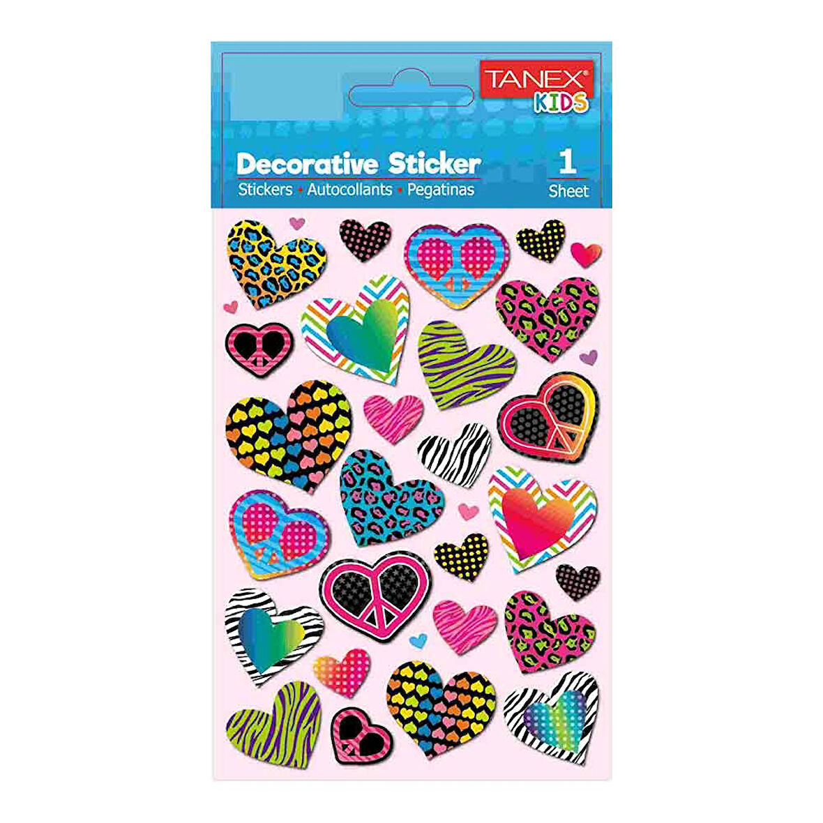 Tanex Renkli Kalp Serisi Etiketi TNX-25160