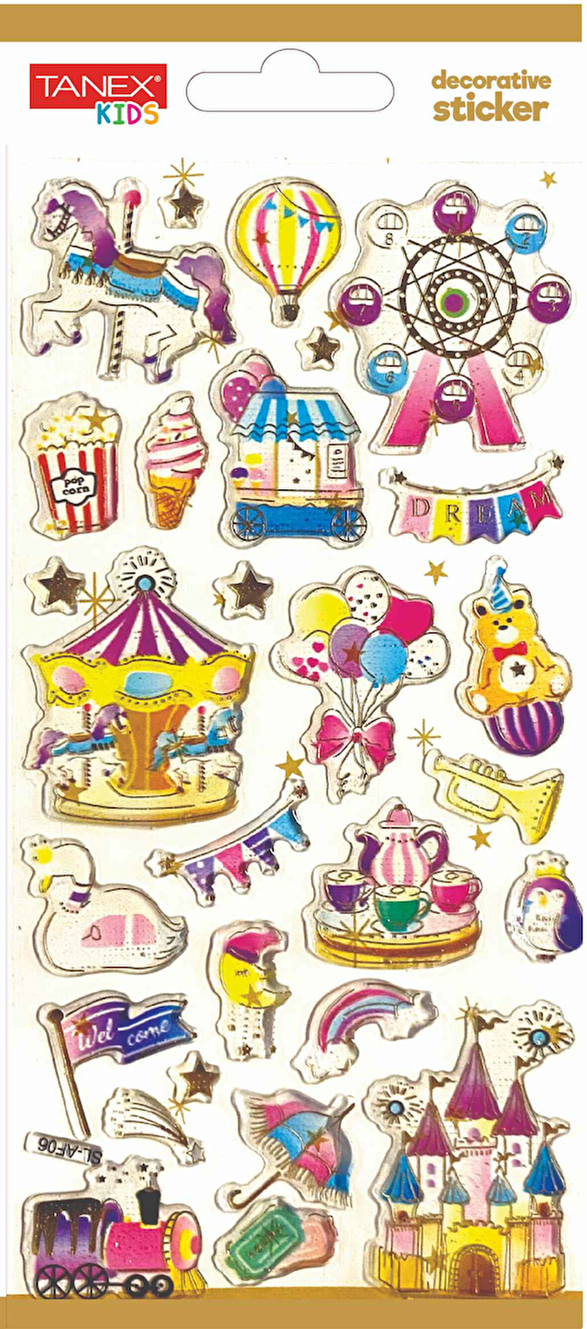 Tanex Decorative Sticker-18 Puffy Etiketi TNX-5017