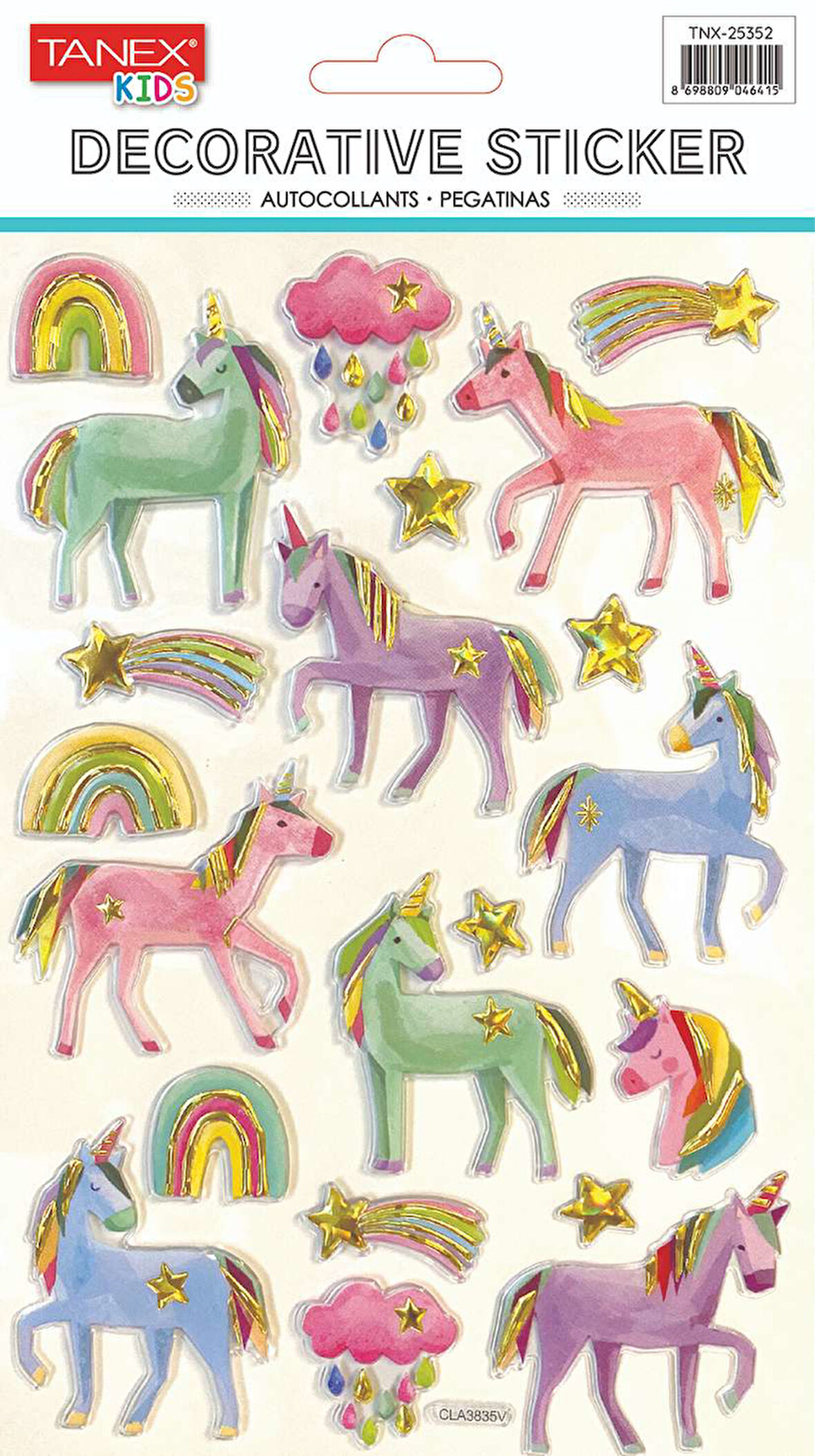 Tanex Sevimli Unicorn Serisi Puffy Etiketi TNX-25352