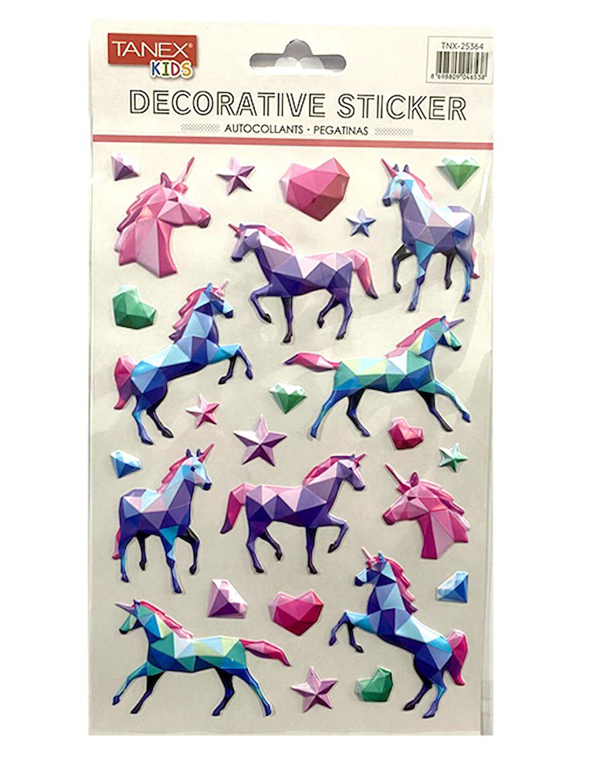 Tanex Decorative Sticker 3-D Unicorn Serisi Tnx-25364 - 2 adet