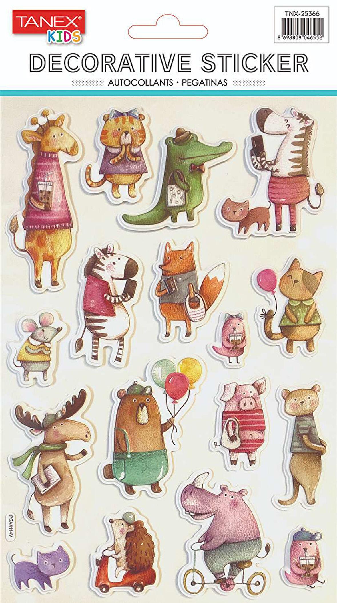 Tanex Sevimli Canlılar Serisi Puffy Etiketi TNX-25366