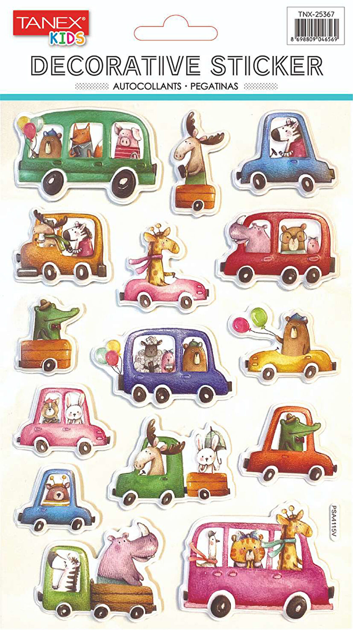 Tanex Araba Serisi Puffy Etiketi TNX-25367