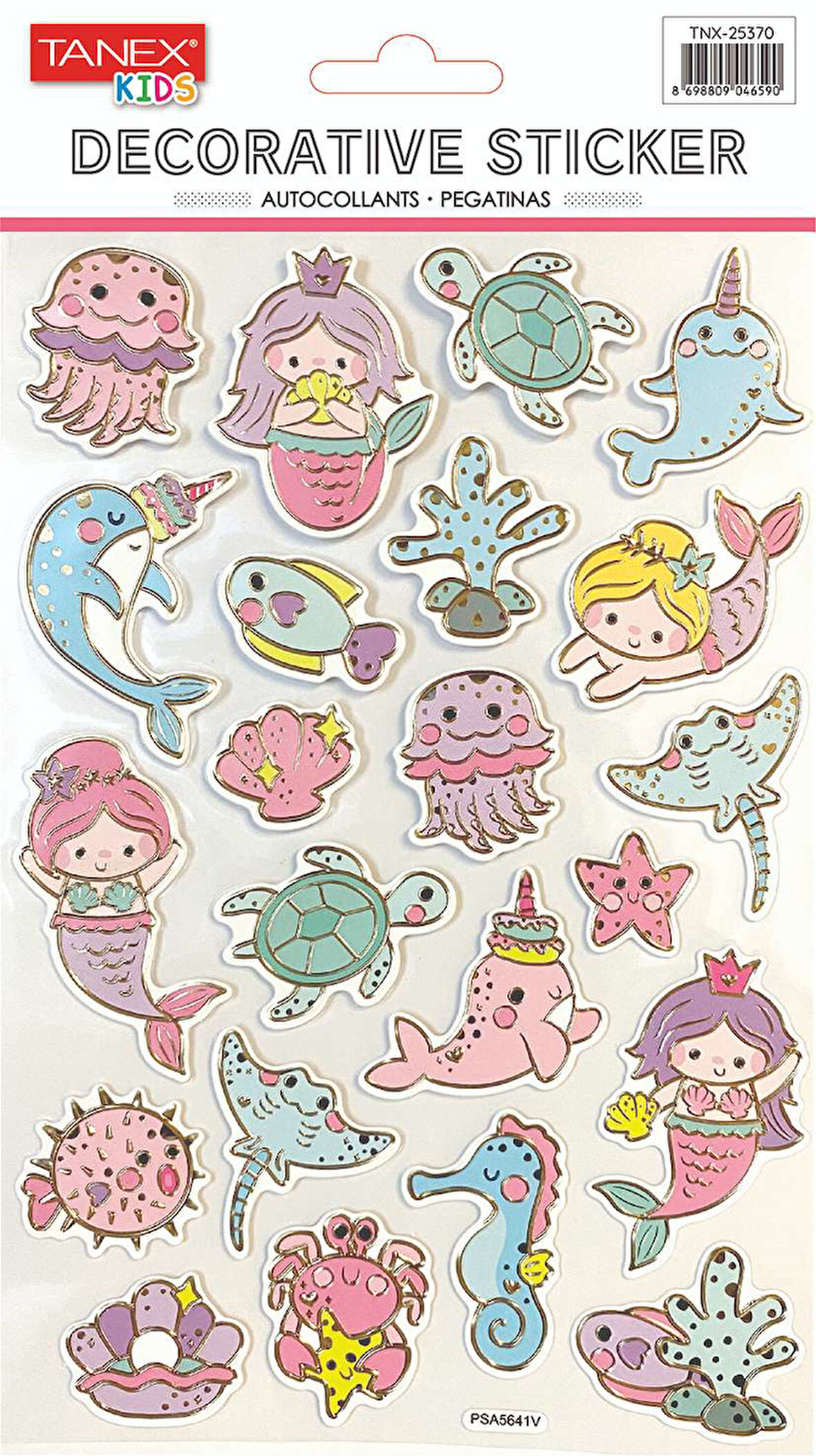 Tanex Yaldızlı Deniz Kızı Serisi Puffy Etiketi TNX-25370