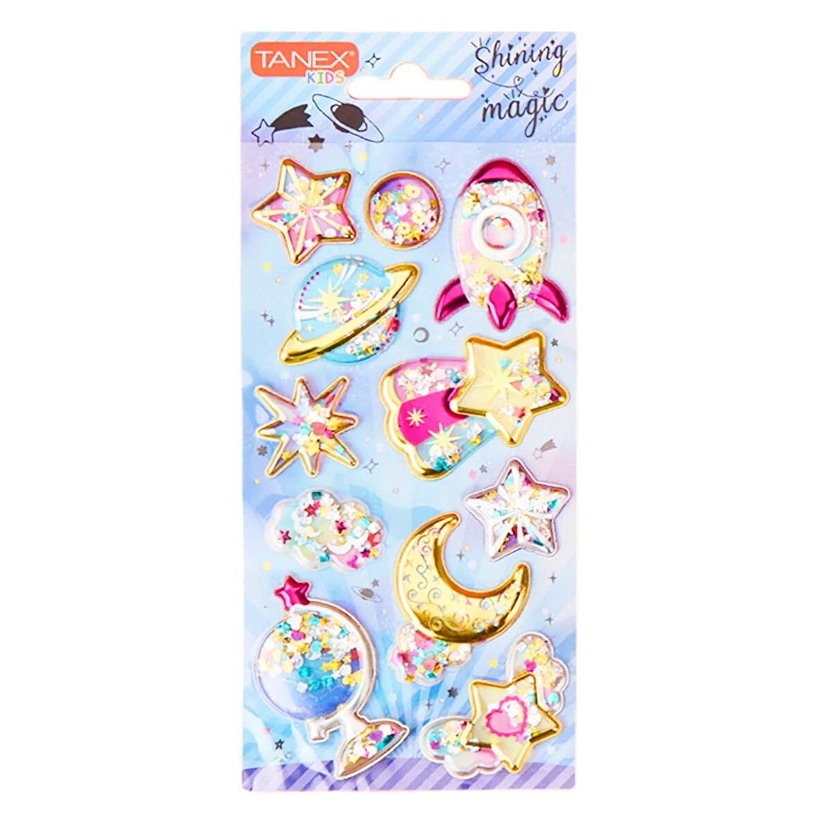 Tanex Kids Sticker Pullu Simli Shining Magic Serisi 11 Parça (26063)