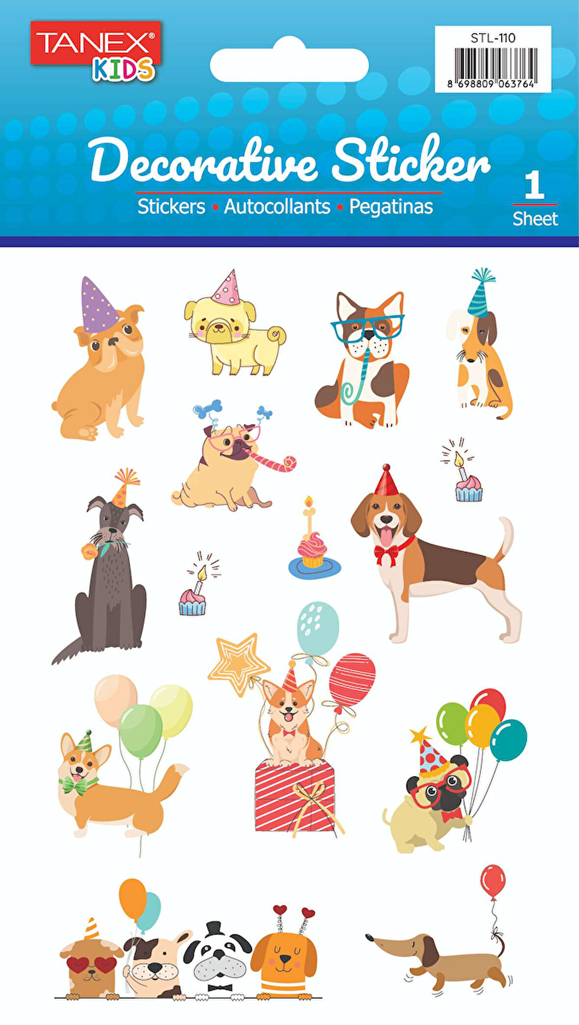 Tanex Sevimli Köpek Laklı Etiket STL-110