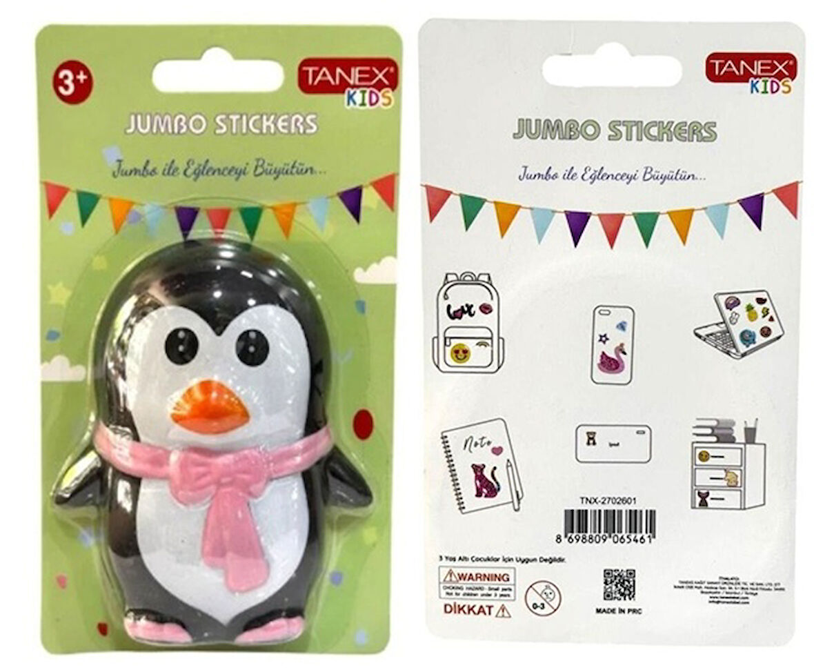 Tanex Jumbo Stickers Sukuşi Penguen Atkılı