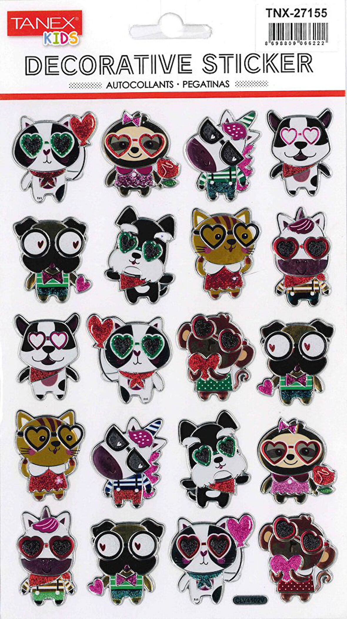 Tanex Komik Gözlüklü Kedi-Köpekler TNX-27155